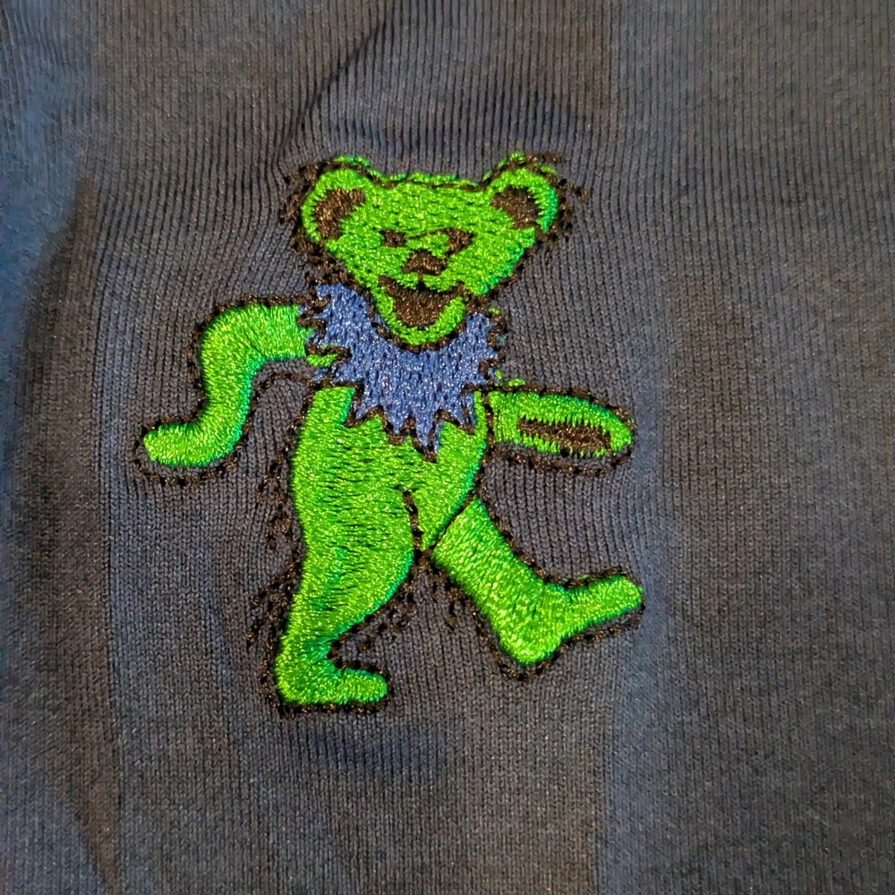 NWOT Grateful Dead x Section 119 Long Sleeve Polo Green Bear XXL